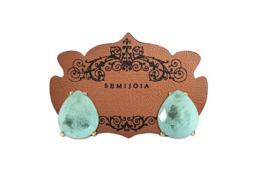 Brinco Gota Turmalina Esmeralda Colombiana Fusion Premium em Banho de Ouro 24k + 18K